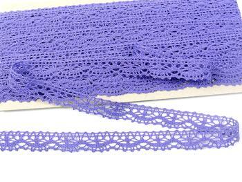 Cotton bobbin lace 75395, width 16 mm, purple II - 1