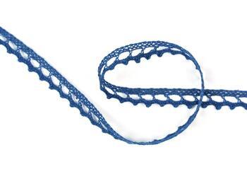 Cotton bobbin lace 75397, width 9 mm, ocean blue - 1