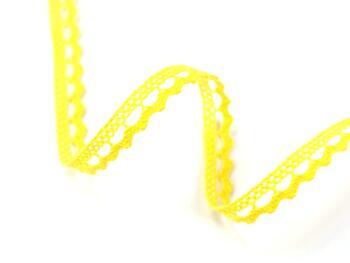Cotton bobbin lace 75397, width 9 mm, yellow - 1
