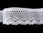 Cotton bobbin lace 75414, width 55 mm, white - 1/4