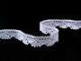 Cotton bobbin lace 75423, width 26 mm, white - 1/5