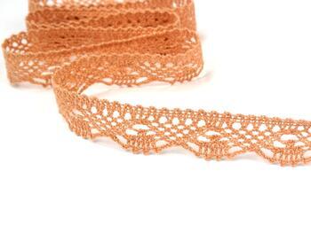 Cotton bobbin lace 75423, width 26 mm, salmon - 1