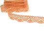 Cotton bobbin lace 75423, width 26 mm, salmon - 1/5