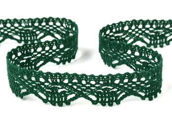 Cotton bobbin lace 75423, width 26 mm, green - 1
