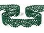 Cotton bobbin lace 75423, width 26 mm, green - 1/4