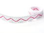 Bobbin lace No. 75423 white/fuchsia | 30 m - 1/5