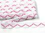 Cotton bobbin lace 75423, width 26 mm, white/fuchsia - 1/4