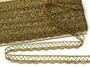 Metalic bobbin lace 75428, width 18 mm, Lurex gold antique - 1/5