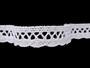 Cotton bobbin lace 75428, width 18 mm, white - 1/5