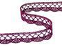 Cotton bobbin lace 75428, width 18 mm, violet - 1/6