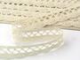Cotton bobbin lace 75428, width 18 mm, light cream - 1/6