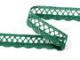 Cotton bobbin lace 75428, width 18 mm, dark green - 1/4