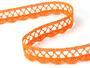 Cotton bobbin lace 75428, width 18 mm, rich orange - 1/5