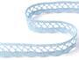 Cotton bobbin lace 75428, width 18 mm, light blue - 1/6