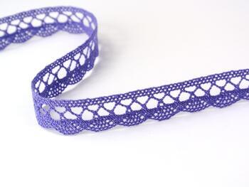 Cotton bobbin lace 75428, width 18 mm, purple II - 1