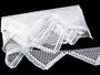 Cotton bobbin lace 75142, width 60 mm, white - 1/3