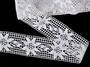 Cotton bobbin lace insert 75441, width 55 mm, white - 1/4