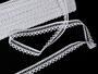 Cotton bobbin lace 75445, width 18 mm, white - 1/4
