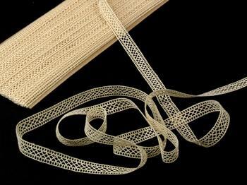Cotton bobbin lace insert 75454, width 10 mm, ecru - 1