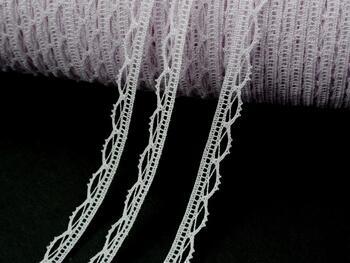 Cotton bobbin lace 75465, width 7 mm, light pink - 1