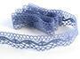 Cotton bobbin lace 75416, width 27 mm, sky blue - 1/2