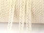 Cotton bobbin lace 75512, width 10 mm, light cream - 1/6