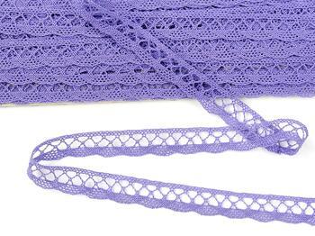 Cotton bobbin lace 75512, width 10 mm, purple II - 1