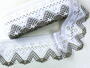 Bobbin lace No. 75529 white/dark linen | 30 m - 1/2