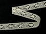 Cotton bobbin lace 75620, width 17 mm, ecru - 1/4