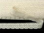Cotton bobbin lace 75623, width 21 mm, ecru - 1/4