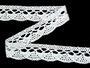 Cotton bobbin lace 75642, width 29 mm, white - 1/3