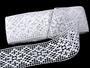 Cotton bobbin lace insert 75180, width 81 mm, white - 1/4