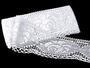 Cotton bobbin lace 75183, width 96 mm, white - 1/3