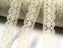 Cotton bobbin lace 81041, width 19 mm, light cream - 1/4