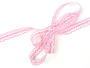 Bobbin lace No. 81215 white/fuchsia | 30 m - 1/5