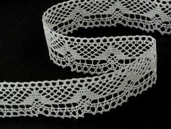 Linen bobbin lace 81847, width 37 mm, 100% linen bleached - 1