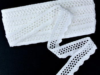 Bobbin lace No. 82121 white | 30 m - 1