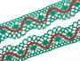 Bobbin lace No. 82129 light green/red | 30 m - 1/7