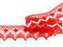 Bobbin lace No. 82157 light red/white | 30 m - 1/4