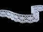 Cotton bobbin lace 82167, width 28 mm, white - 1/5