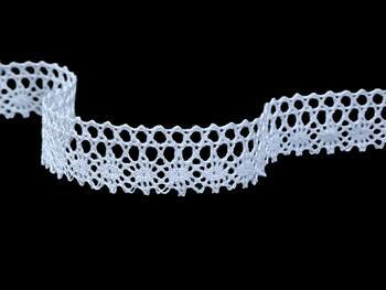 Cotton bobbin lace 82180, width 15 mm, white - 1