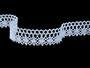 Cotton bobbin lace 82180, width 15 mm, white - 1/5