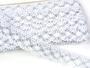 Cotton bobbin lace 82231, width 32 mm, white/Lurex silver - 1/5