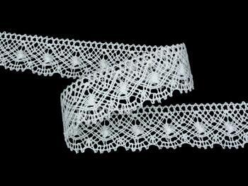 Linen bobbin lace 82231, width 32 mm, 100% linen bleached - 1