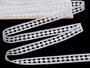 Cotton bobbin lace insert 82274, width 16 mm, white - 1/3