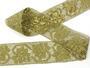 Cotton bobbin lace insert 82140, width 47 mm, khaki - 1/5