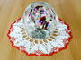 Tablecloth EMILIE white/light red, diameter 17 cm - 1/3
