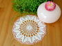 Tablecloth EMILIE white/pink, diameter 17 cm - 1/3