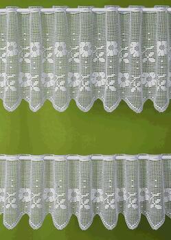 Curtain FLORA white , height 32cm
