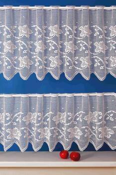 Curtain PATRICIE white, height 42 cm